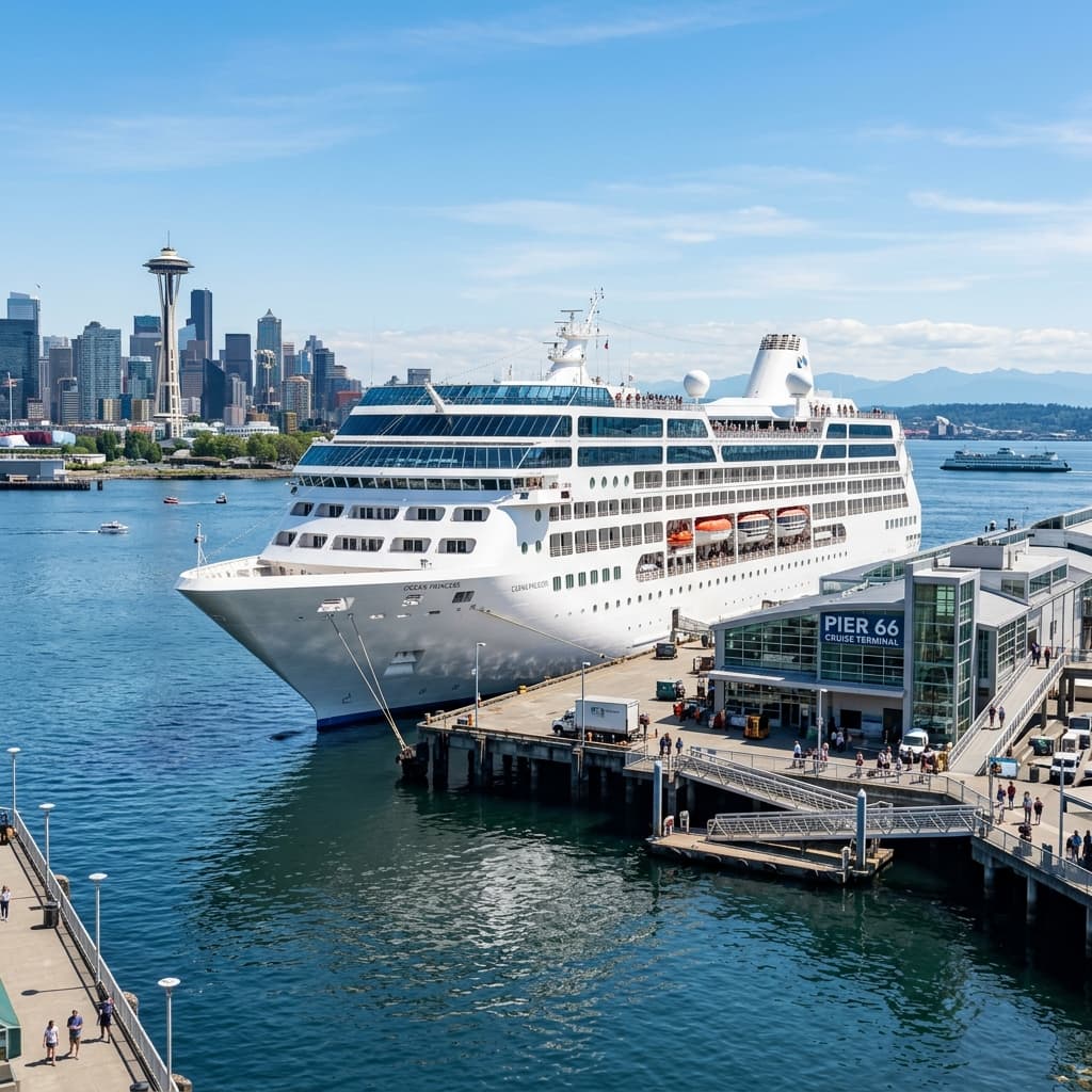 Cruise Ship docked at Seattle port